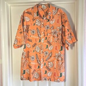 Wes And Willy Miami Hurricanes Hawaiian Shirt Size XXL‎ NCAA College Football